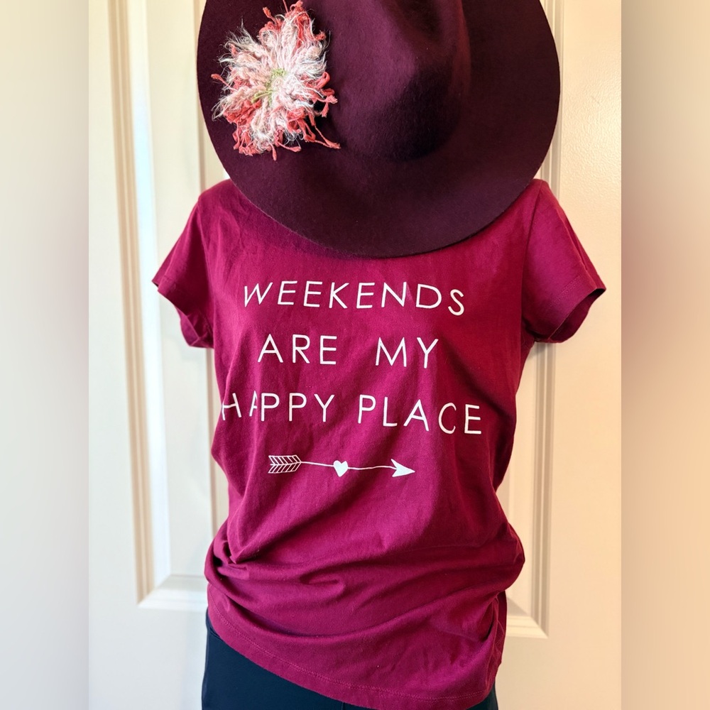 Women's Burgundy Graphic Tee